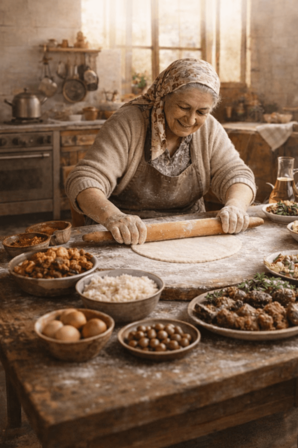 Ev şefi yemek hazırlıyor