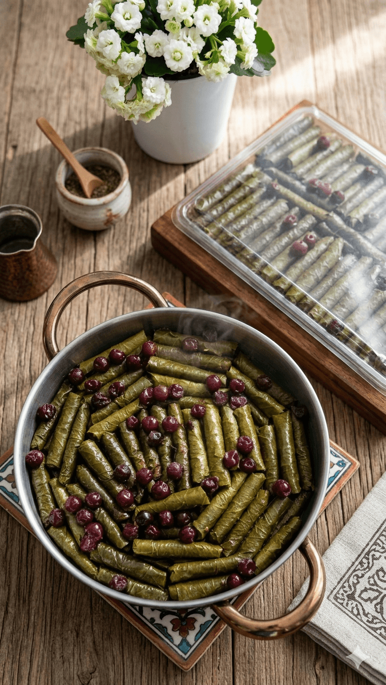 Geleneksel zeytinyağli sarma